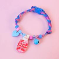 Collar de Mascotas de Punto Suave con Campana y Colgantes Collar Ajustable para Perros y Gatos - details 2