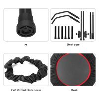 Mini trampolín plegable, trampolín de ejercicio con mango ajustable, trampolín reboteador para adultos fitness, trampolín interior - details 8