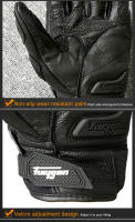 Guantes de moto AFS 6 de fibra de carbono, protección contra caídas, de cuero, transpirables, para montar - details 9
