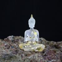 Figuritas de Buda de resina de imitación hechas a mano, estatua de Buda sentado realista, fondo plano transparente, Mini adorno budista para oficina - details 12