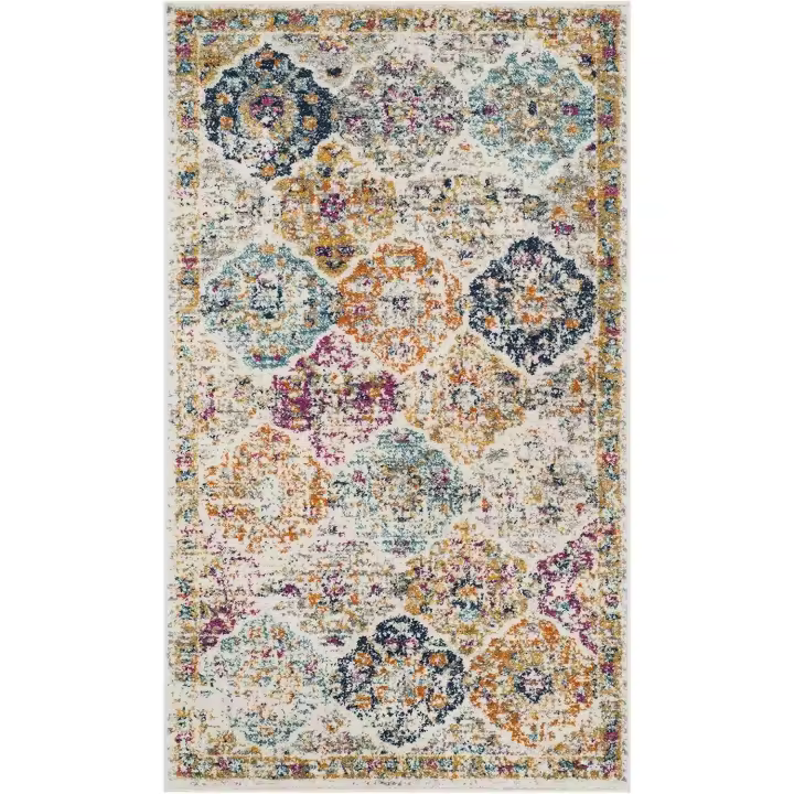 Alfombra, Crema/Multicolor, 91 x 152 cm - 1