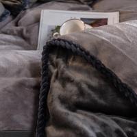 Funda de edredón de felpa suave para el hogar, ropa de cama sin funda de almohada, Color oscuro, terciopelo de cristal, Coral, Invierno - details 7