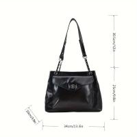Bolso de mano retro de gran capacidad a la moda para mujer, bolso de hombro con cadena simple para viajeros - details 4