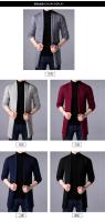 Sweater Coats Men New Fashion Autumn Men's Slim Long Solid Color Knitted Jacket Fashion Men's Casual Sweater Cardigan Coats - details 3