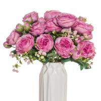 Flores Artificiales de Seda Blanca 2PCS Peonías para Decoración de Vase de Hogar, Ramo Navideño, Boluo de Boda, Accesorios de Fiesta - details 3