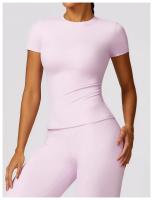 Camiseta Deportiva de Yoga de Nylon Secado Rápido Manga Corta Para Fitness al Aire Libre - details 9