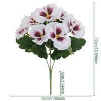 Conjunto de 6 Flores Artificiales Grandes Viola de Tres Colores para Exteriores, Interiores, Jardín, Decoración del Hogar, Festivales, Fiestas y Vacaciones - details 1