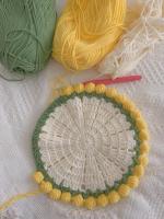 Kit de posavasos de ramo de rosas tejido a manodiyManteles individuales terminados - details 9