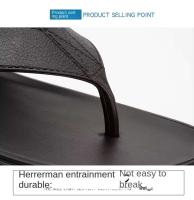Novedad de verano, chanclas de PVC a la moda, zapatillas juveniles antideslizantes de Color sólido con Clip para la playa con punta abierta, zapatillas para hombre - details 3