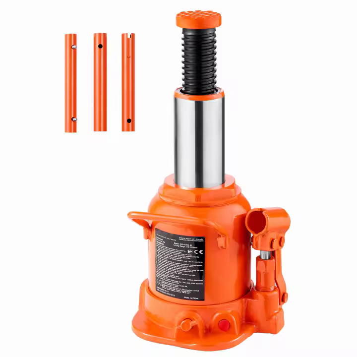 SucceBuy Gato hidráulico para botellas, gato soldado de 20 toneladas/44092 libras con rango de elevación de 6,69 "-12,6" y mango de 3 secciones, para automóviles, reparación de automóviles y uso industrial - 1