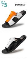 Men's Sandals Trendy Color Block Outdoor Slides Lightweight Color Block Non Slip Slippers For Indoor Outdoor Shower Bathroom - details 4