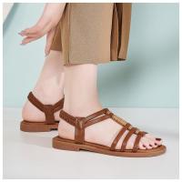 Sandalias de mujer zapatos planos - cómodo verano elegante casual elástico tobillo slip on playa caminar sandalia - details 7