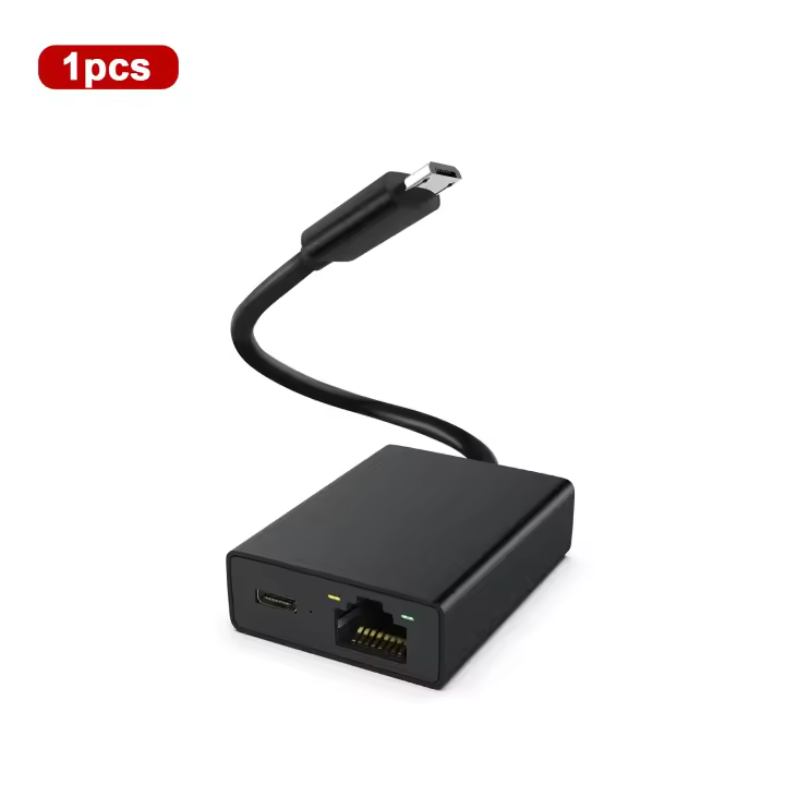 Adaptador Ethernet Para Fire TV Stick,Micro USB a RJ45, firetick Ethernet para Fire TV Stick 2/3/4K/4K Max, Chromecast Ultra - 1