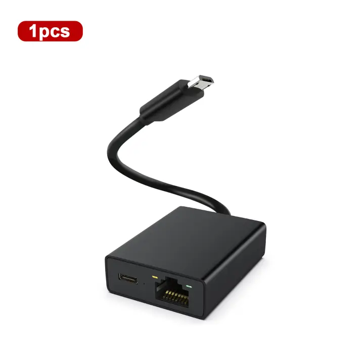 Adaptador Ethernet Para Fire TV Stick,Micro USB a RJ45, firetick Ethernet para Fire TV Stick 2/3/4K/4K Max, Chromecast Ultra - 1