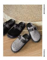 XINZIRAIN Zapatillas de plataforma alta clásicas de cabeza redonda antideslizantes suela de EVA mula de mujer zuecos de madera pareja - details 4