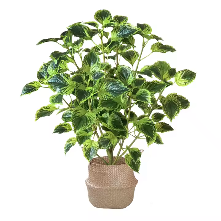 Plantas artificiales grandes de eucalipto, plantas falsas de menta Tropical, árbol de morera de plástico, hojas de Pothos falsos para decoración del hogar, 65cm, 9 tenedores - 1