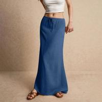 Vacaciones Verano Maxi Cordón Cintura baja A e Faldas casuales Falda larga ajustada Playa Ropa de mujer - details 23