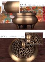 Cobre puro doble sándalo hogar interior aromaterapia ceremonia del té Zen oferta purificación de aire incienso estufa Decoración - details 4