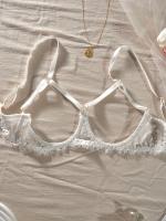 Conjunto de lencería erótica de encaje floral, sujetador de busto abierto y tanga de entrepierna abierta, ropa sexy para mujer - details 2