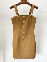 HIGH STREET-Vestido de verano con botones de león para mujer, moda de diseñador, estilo estrella, 2024 - details 1
