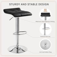 Cocina con Reposapiés Regulable en Altura Taburete Giratorio 360 °   Asiento Tapizado en PU Taburete - details 4