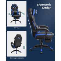 Silla de Oficina con reposapiés telescópico - Reposacabezas Ajustable - Soporte Lumbar - Carga máxima 150 kg - Negro - details 32