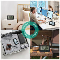 ORIA-reloj despertador Digital con pantalla LCD, dispositivo pequeño de viaje con calendario, funciona con pilas - details 6