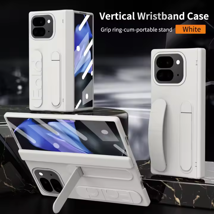 Funda de teléfono de pulsera Vertical de lujo para GOOGLE Pixel 9Pro, con soporte integrado y película frontal de vidrio - 1