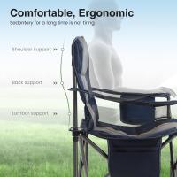 Silla de Camping Plegable de Gran Tamaño Azul Soporte de 450 Libras Silla Deportiva para Césped con Portavasos y Bolsa Térmica - details 4