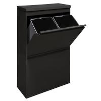 Cubo de basura y reciclaje de acero de 4 compartimentos con cajón superior |   4x17 L (68 litros) |   Cubos de basura de cocina |   Contenedores de Reciclaje para Casa u Oficina - details 11