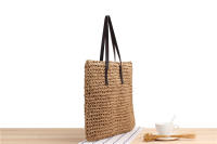 Bolso tejido de cuerda de papel informal de gran capacidad, bolso de hombro japonés y coreano, bolso tejido a mano de color sólido, bolso de viaje a casa de la serie Mori - details 4