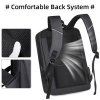 Mochila de negocios de gran capacidad para hombres, bolsas multifuncionales para computadora, mochilas impermeables para computadora portátil con carga USB - details 6