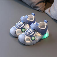 Sandalias planas con luces LED para niños y niñas, zapatos informales luminosos de araña, zapatos deportivos transpirables de verano para bebés - details 11