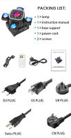 Luz de Fiesta de 80W en Forma de Lira Efecto de Disco con 4 Brazos Control Remoto DJ - details 5