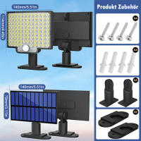Luces Solarizadas Exteriores 106LED con Sensor de Movimiento Luz de Inundación Solar con Control Remoto 3 Modos Impermeables para Calle Jardín Pared - details 3
