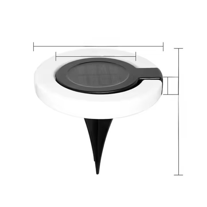 4PCS Luces Solares Para Exteriores Impermeables Iluminación Atmosférica Lámparas Enterradas De Jardín Iluminación De Pared Para Decoración De Jardín Y Camping - 1