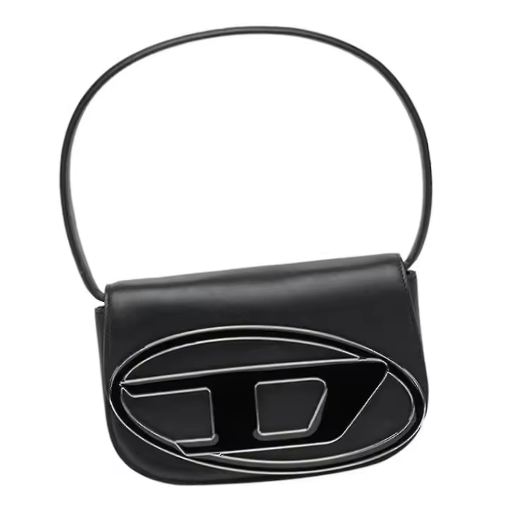 Bolso de mano tipo sobre para mujer, moderno y ligero, de piel sintética negra - 1