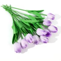 Flores artificiales de tulipanes para jardín, ramo de flores falsas para decoración de boda, fiesta, hogar, 10 piezas - details 14