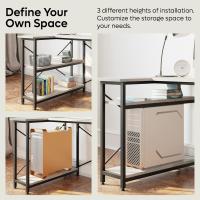 Escritorio de Computadora Reversible de 120 cm, Mesa de Escritura con Estantería para Espacios pequeños de Oficina en Casa - details 5