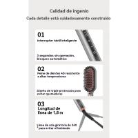 2025 nuevo anión peine alisador de pelo termostato casero cuidado del cabello pantalla táctil inteligente peine del pelo versión más amplia de la plancha de pelo - details 10