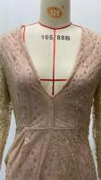 Vestido pequeño de lentejuelas de manga larga con escote en V profundo para mujer, 2024 - details 12