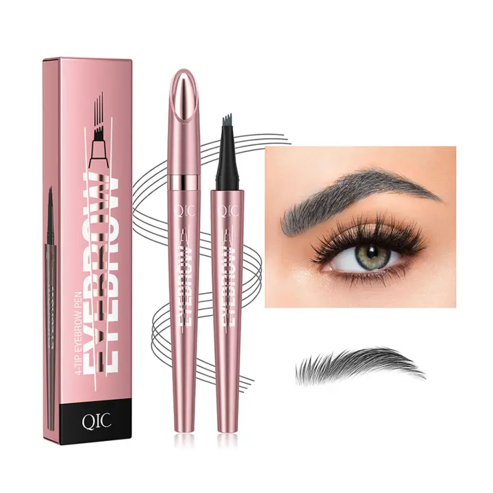 Lápiz de cejas líquido a prueba de sudor para mujer, marcador de cejas líquido de larga duración para el hogar/viajes - 1