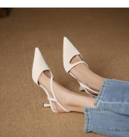 Sandalias huecas de aguja de nuevo estilo, zapatos de mujer de moda con una sola tira - details 7