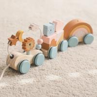 Juguetes Montessori de madera, bloques de animales, estrellas, Luna, tren envolvente, juguete de apilamiento de coordinación - details 18