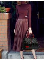 Bolso de mano de cuero genuino para mujer, bolso de mano de lujo con letras en relieve, monedero grande a la moda con asa superior - details 1