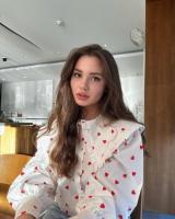 Camisas de Manga Larga para Mujer Moda Corazón para Primavera y Otoño Cuello de Muñeca Estilo - details 2