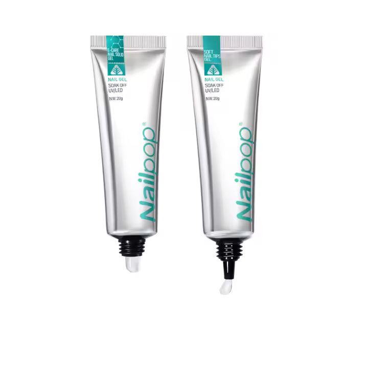 Nailpop Soft Nail Tips Gel EDICIÓN VERANO INVIERNO con Fórmula de Vitamina E para Uñas Postizas Fijación Fuerte y Uñas Hermosas 20g - 1