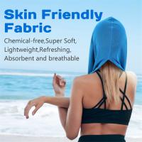 Toalla refrescante con capucha, toallas de refrigeración para cuello y cara, para Sauna, Yoga, Camping, entrenamiento, azul - details 5
