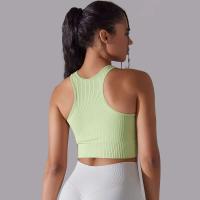 Hamidou-Sujetador deportivo para mujer, ropa interior de gimnasio, hilo Sexy, informal, a rayas, sin costuras, Top ajustado para gimnasio - details 38