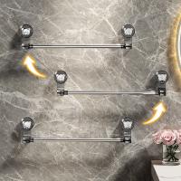 Barra de toalla retráctil con ventosa, soporte para toallas de baño montado en la pared sin perforación, drenaje giratorio, barra de toallero individual para ducha - details 16